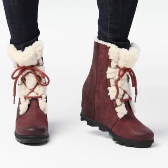 SOREL: GORGEOUS Joan of Arctic Wedge II w/ Shearling - Sz 9 - NIB! - Picture 3 of 8